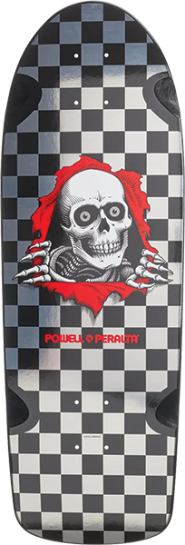 Powell Peralta OG Ripper Checker 17 Silver Foil Old School Skateboard Deck - 10