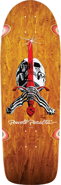 Powell Peralta OG Skull & Sword Brown Stain Deck 10x30