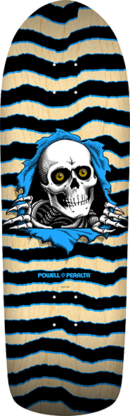 Powell Peralta Old School Ripper Skateboard Deck Nat Blue 10x31.75