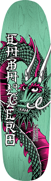 Powell Peralta Caballero Cab Ban This Dragon Deck-9.26x32 Teal Stain Skateboard Deck