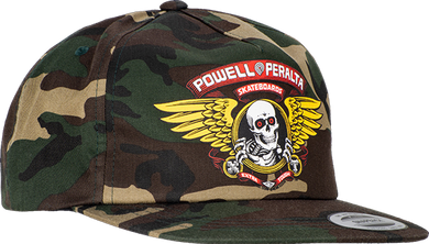 Powell Peralta Winged Ripper Patch Camo Hat - Adjustable