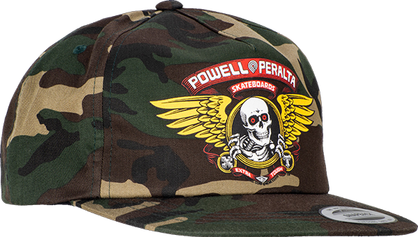 Powell Peralta Winged Ripper Patch Camo Hat - Adjustable