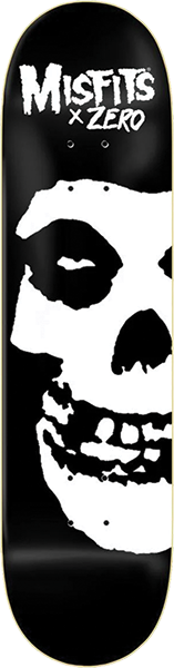 Zero Skateboards Misfits Fiend Skull Black / White Skateboard Deck