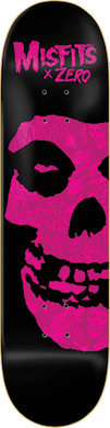 Zero Skateboards Misfits Fiend Skull Neon Pink Skateboard Deck